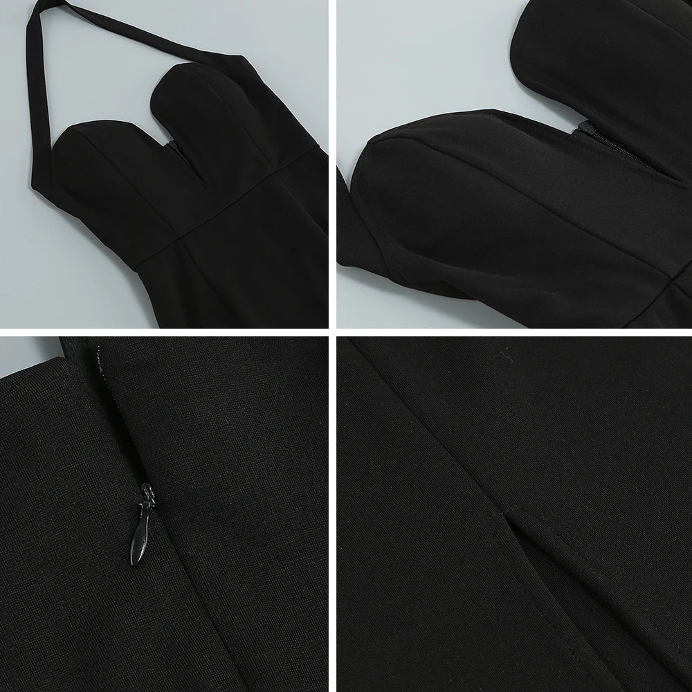 Fitted Midi Dress with Open Back - Morin