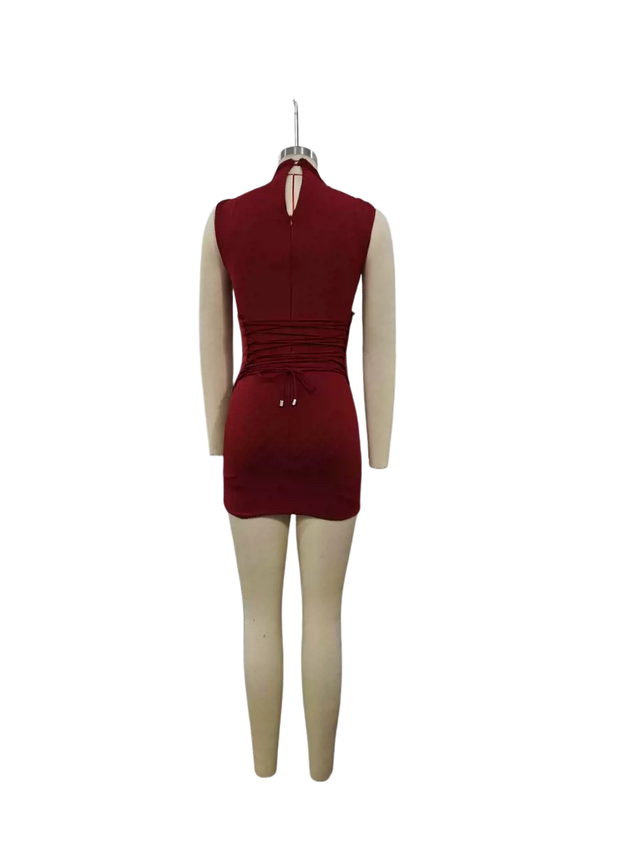 Luina corset-design mini dress